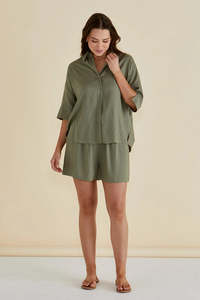Shorts Womens: BETTY BASICS Sierra Short Olive Green