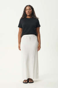 Skirts Womens: AFENDS Focus Seersucker Maxi Skirt Off White