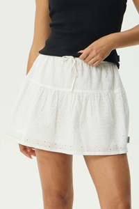 AFENDS Kindred Mini Skirt White
