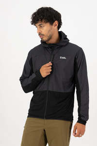 MONS ROYALE Mens Diversion Merino Wind Jacket Acc Lock Up Black
