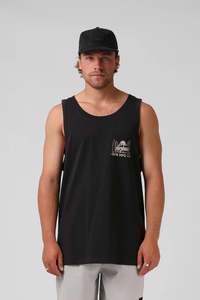 Mens: RPM Land Cruiser Singlet Old Black