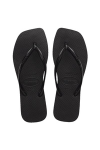 Jandals: HAVAIANAS Slim Square Solid Black 0090