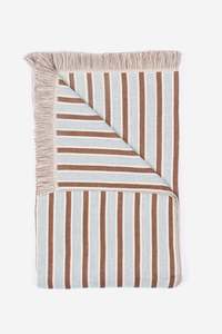 LAYDAY Laguna Flatweave Towel Sky Blue Mocha