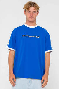RUSTY Bright Ringer Tee Royal Blue