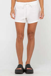 Shorts Womens: RUSTY Rumour Lounge Short White