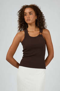 Tanks Womens: ALL ABOUT EVE Sierra Tank Brown