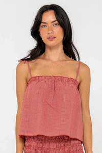 RUSTY Summer Court Cami Top Red