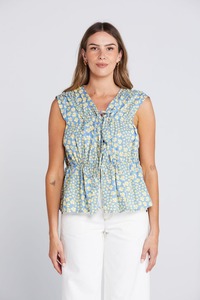 Womens: THING THING Belle Tie Top Sky Garden