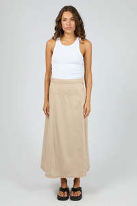 Womens: SILENT THEORY Cove Maxi Skirt Beige