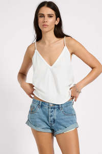 ONE TEASPOON Bandits Low Waist Denim Shorts Blue Crush