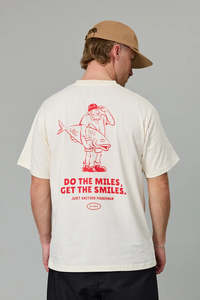 Mens: JUST ANOTHER FISHERMAN Do The Miles Sea Tee Antique White
