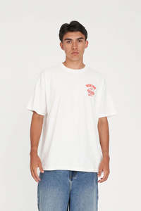 Mens: HUFFER Smashing Block Tee Chalk