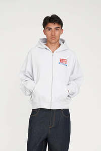 HUFFER Memphis Sup Crop Zip Hood Silver Marle