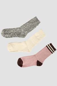 ALL ABOUT EVE Aae Slouchy Sock 3 Pack Multi