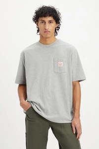 Tees Mens: LEVI'S Ss Workwear Tee Mid Tone Grey Heather