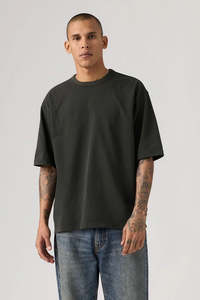 Tees Mens: LEVI'S Heavyweight Loose Tee Garment Dyed Jet Black