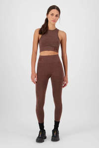 Pants Womens: MONS ROYALE Womens Solace Merino Seamless Legging Mons Typ Henna