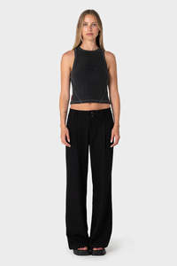 RUSTY Beverley Low Rise Suit Pant Black