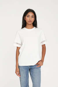 Tees Womens: HUFFER Cherie Classic Tee Chalk