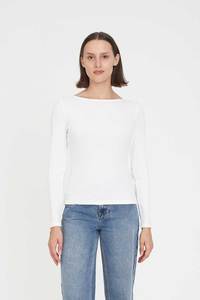 Tops Long Sleeve Womens: HUFFER 365 Ls Jersey Top Chalk