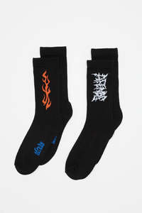 Womens All: AFENDS Paired Socks Two Pack Multi