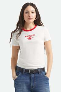 BRIXTON Pegasus Slim Crew Tee Vintage White