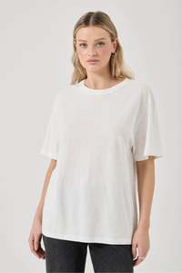 Tees Womens: ROLLAS Tomboy Tee Cotton Vintage White
