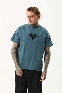 Afends: AFENDS Bats Raglan Boxy Tee Fuel