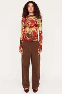 Womens: MINKPINK Kiara Barrel Leg Denim Chocolate