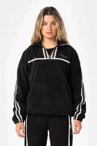 RUSTY Bind Me Up Contrast Polar Fleece Black