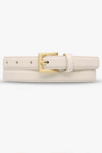 Belts: STATUS ANXIETY In Your Eyes Ivory Nappa Gold