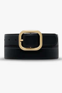 Belts: STATUS ANXIETY Falling Quiet Black Nappa Gold