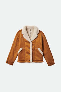 Sale: BRIXTON Reserve W Shearling Jacket Caramel