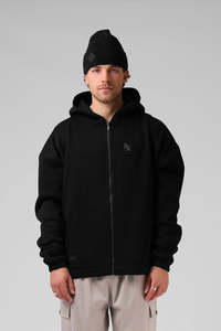 RPM Laxed Zip Thru Hood Black