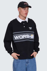 WORSHIP Laser Ls Rugby Polo Black