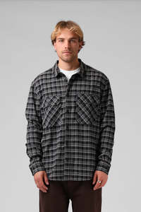 RPM Plaid Ls Shirt Navy Cream