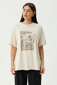 AFENDS Temptation Oversized Tee Moonbeam