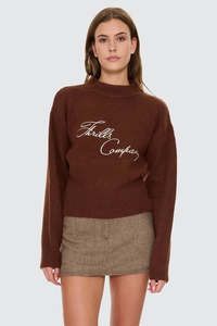 THRILLS Studio Issue Knit Sweater Brown