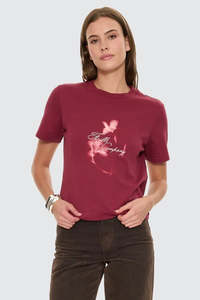 THRILLS Nightbloom Essential Tee Garnet Orchid