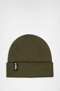 MONS ROYALE Unisex McCloud Merino Beanie Vert Lock Up Dark Olive