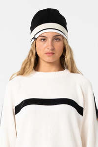 RUSTY White Lines Reversible Beanie Multi