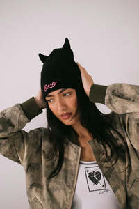 RUSTY Horny Devil Beanie Black
