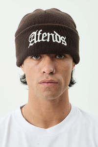 AFENDS Home Cuffed Beanie Coffee