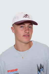 WORSHIP Cherub 6 Panel Hat Blackberry Cream
