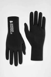 MONS ROYALE Unisex Volta Merino Glove Liners Vert Lock Up Black