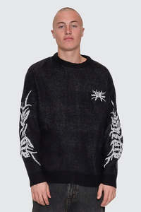Knits Mens: WORSHIP Trudge Knit Crew Black