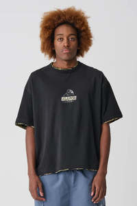 Tees Mens: XLARGE Double Layer Gorilla Fit Tee Pigment Black