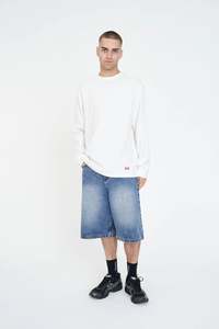 HUFFER Waffle Longsleeve Tee Chalk