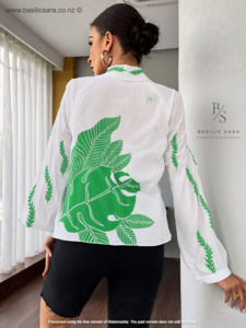 Tops: Verdant Grace Cotton Top