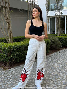 Pants: Hibiscus Rhythm Cotton Pants